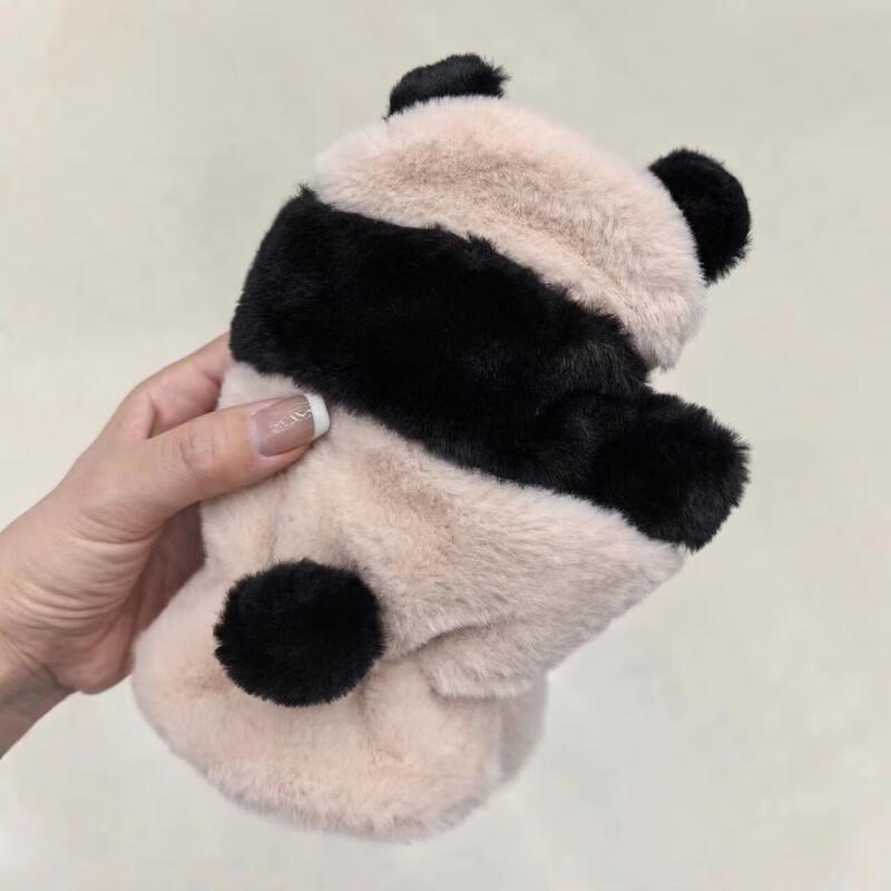 Women s Winter Half-Finger Plush Gloves