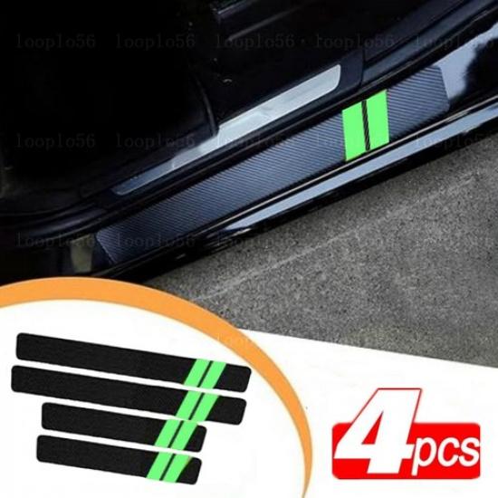 4x Car Accessories Door Plate Sill Scuff Cover Anti Scratch Protective Stickers