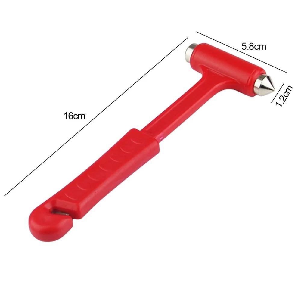 Mini Car Safety Hammer Red Window Glass Breaker Universal Seat Belt Cutter Home
