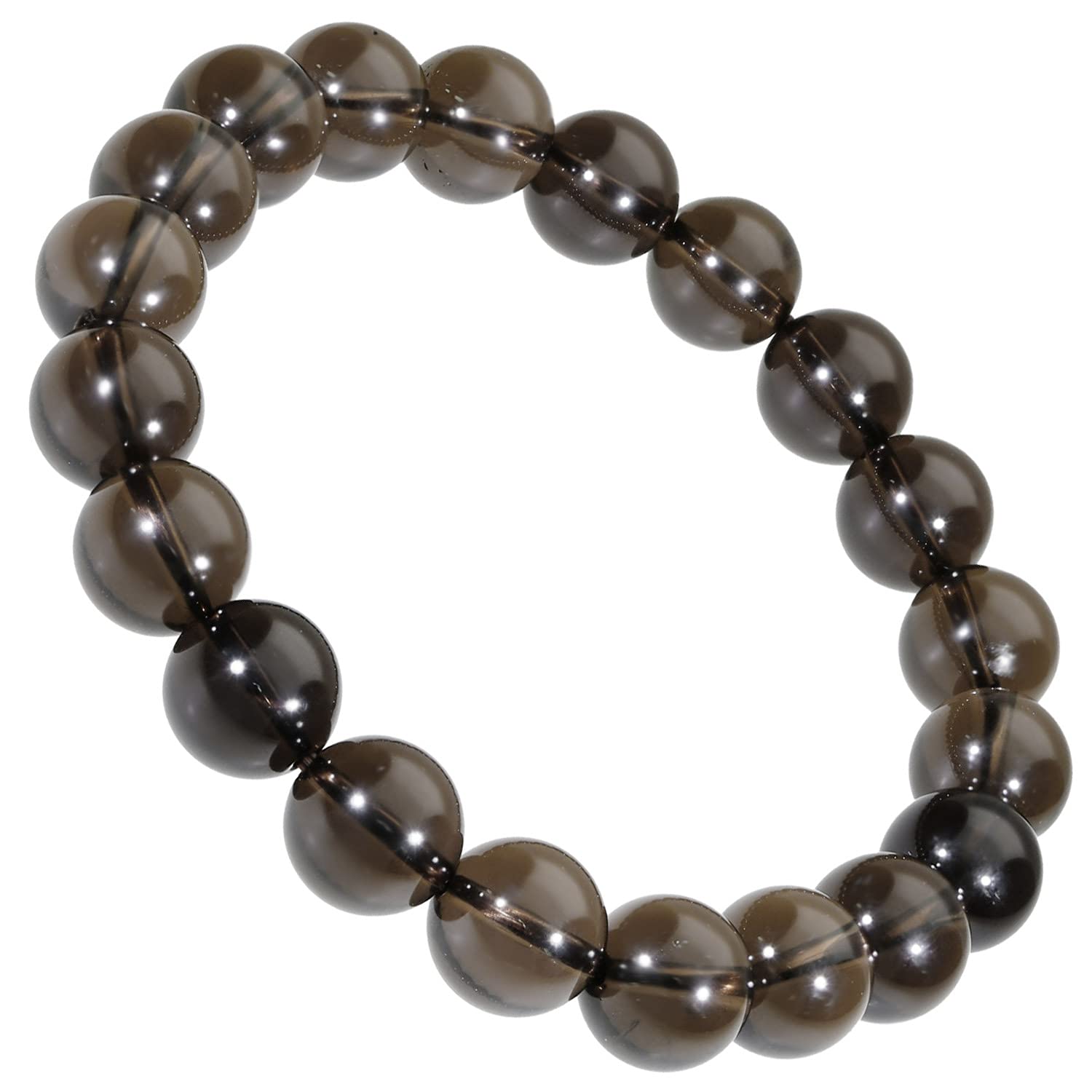 

Smoky Quartz Bracelet 10mm Dark Type LL Natural Stone Power Stone Bracelet Prayer Bead Brown Brown Amulet Smoked Quartz [Shinjuku Ginnokura] Approx.