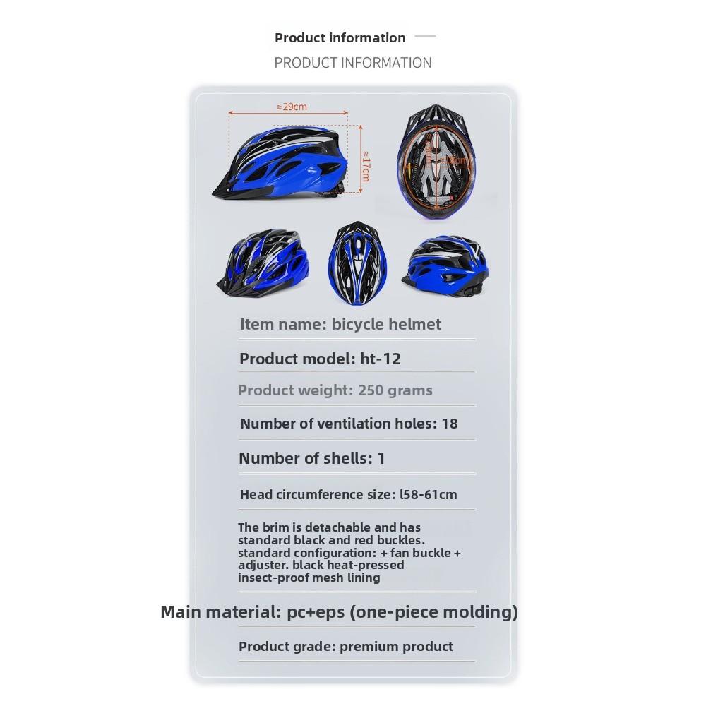Cycling Helmet Mountain Bike Road Bike Adult Sports Helmet Breathable Anti-Collision Cycling Helmet
