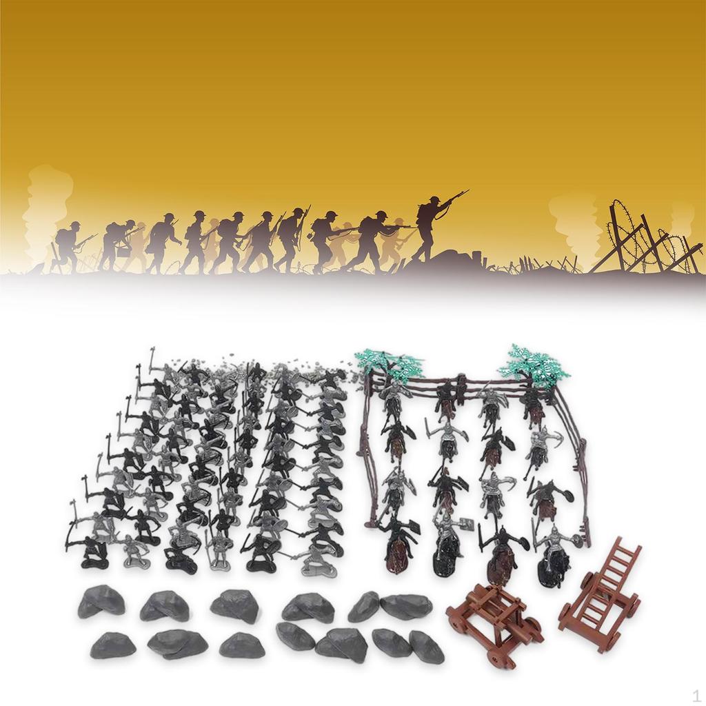 Mittelalterliche Ritter Miniaturen Set | 11x Schwertkämpfer 32mm - Für Tabletop & RPG Spiele