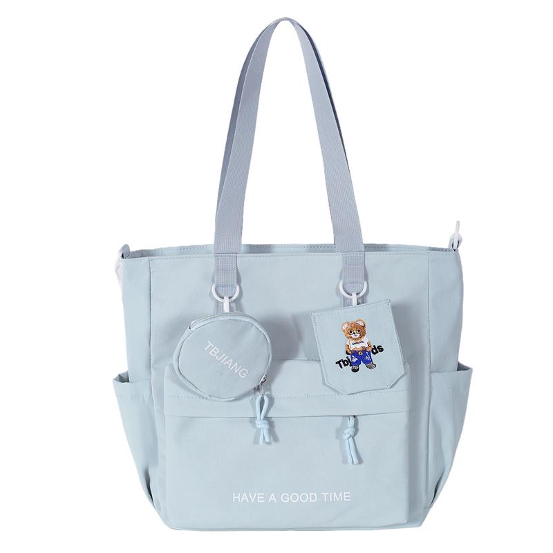 

Large Capacity Student Shoulder Bag Commuter Crossbody Bag светло-синий