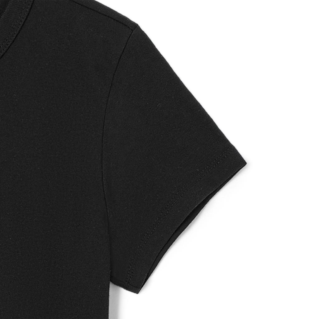 Vans T Shirts Women's Black Crew Neck Moderate Straight Fit VN00046TBLK