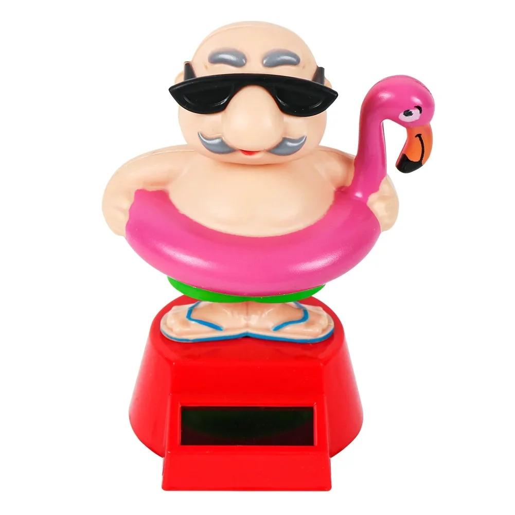 

Creative Solar Powered Swinging Master Car Ornament Animation Dancing Doll Automobile Dashboard Decoration Cute Car Accessories