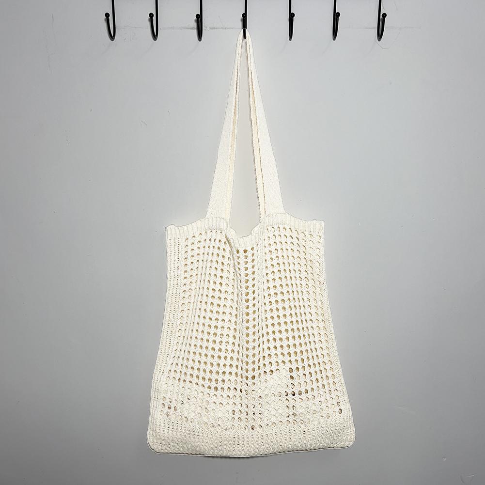 Fashion Women Shoulder Handbags Hollow Out Knitted Shopping Bags Large Capacity Handbags Totes for Daily Leisure Shopping Travel