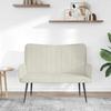 2 Seater Sofa Cream 115 x 61 x 87 cm Velvet (V)