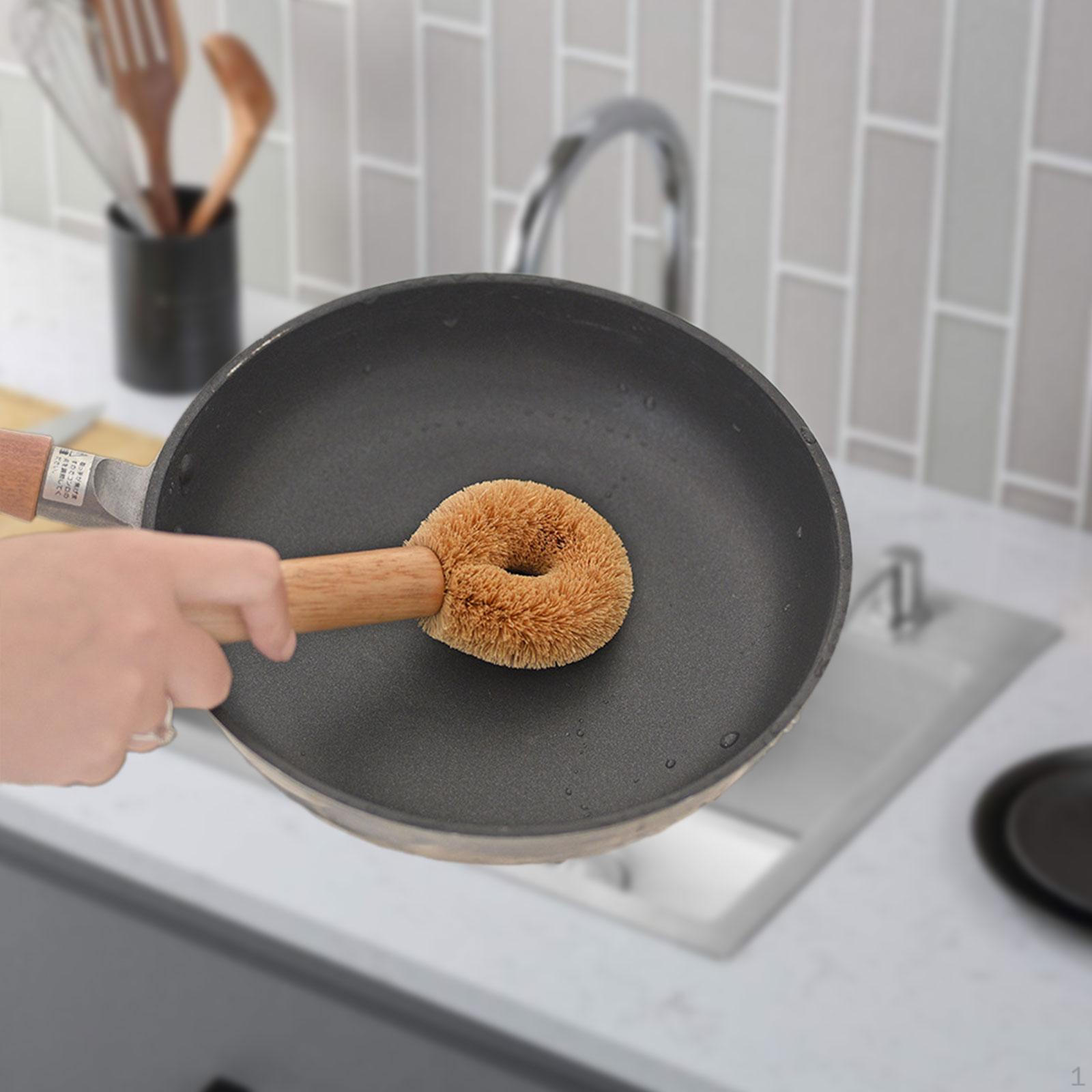 

Щетка для мытья кастрюль и сковородок, многофункциональный кухонный инструмент для уборки, бытовая тарелка с подвеской 7.09inch Handle