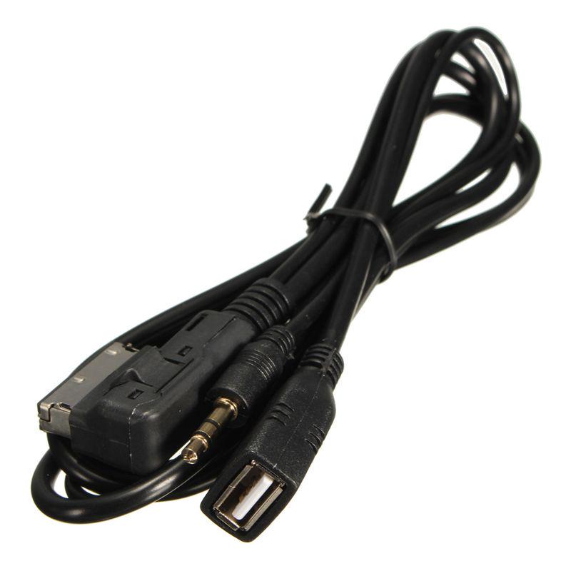 Music AMI To 3.5mm Male AUX Adapter Cable for A6L