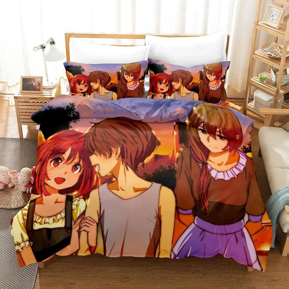 Anime Goblin Slayer Bedding Set Kawaii Cartoon Duvet Cover Single Queen King Size Home Decor Gift for Kids Girls