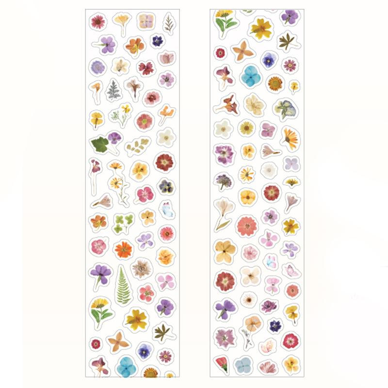 4 styly 1 role/balení akvarel květinové vyřezávané pásky na vypouštění odpadu pro DIY příručku, pouzdro na telefon, obálku, dekoraci