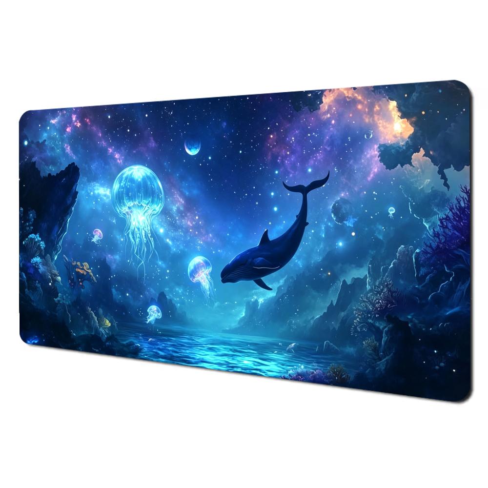 Cosmic Sea Whale Mouse Pad Computer Accessories Office Game Table Mats Rubber AntiSlip Gaming Keyboard Mousepad Desk Pads 30x60