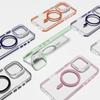 J2 Series For iPhone 16 Pro Case Compatible with MagSafe TPU+PC Clear Phone Cover Built-In Kickstand