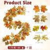 Artificial Maple Leaf Vine Fall Decor Black Leaves Harvest Season Home Decoration Silk Floral Garland