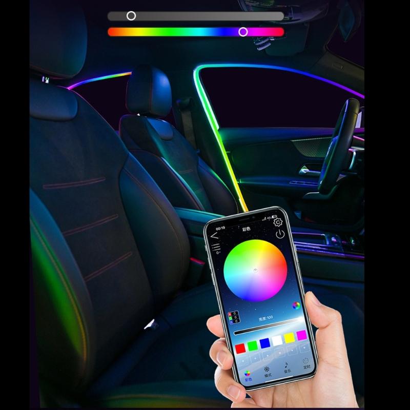 Strong Acrylic Construction Car Interior Mood Light LED with Sound Responsive Music Rhythm Control for Travel