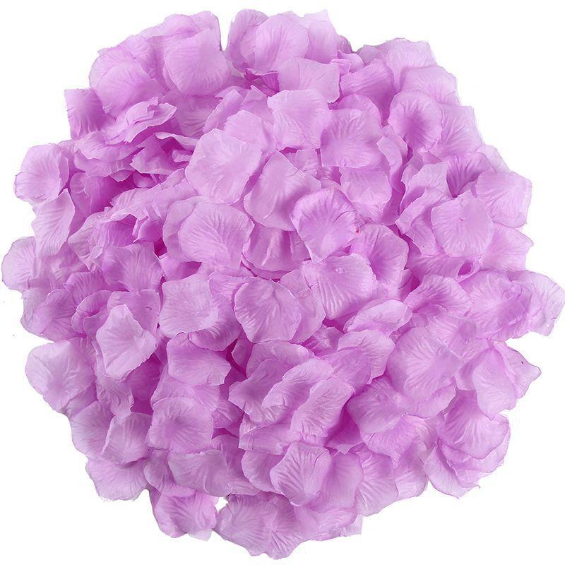1000 st Konstgjorda Falska Rosblad Färgrika Simulering Silkesrosblad För Alla Hjärtans Dag Bröllopsfest Romantisk Dekoration