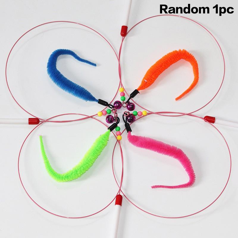 1/10Pcs Funny Simulation Feather Cat Toy Interactive Pet Cat Toy Kitten Playing Teaser Wand Toy Replacement Head Pet Supplies