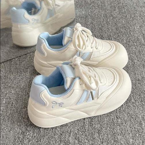 

Little white shoes women s summer mesh breathable new girls with skirts thick-soled versatile casual sports board shoes 40