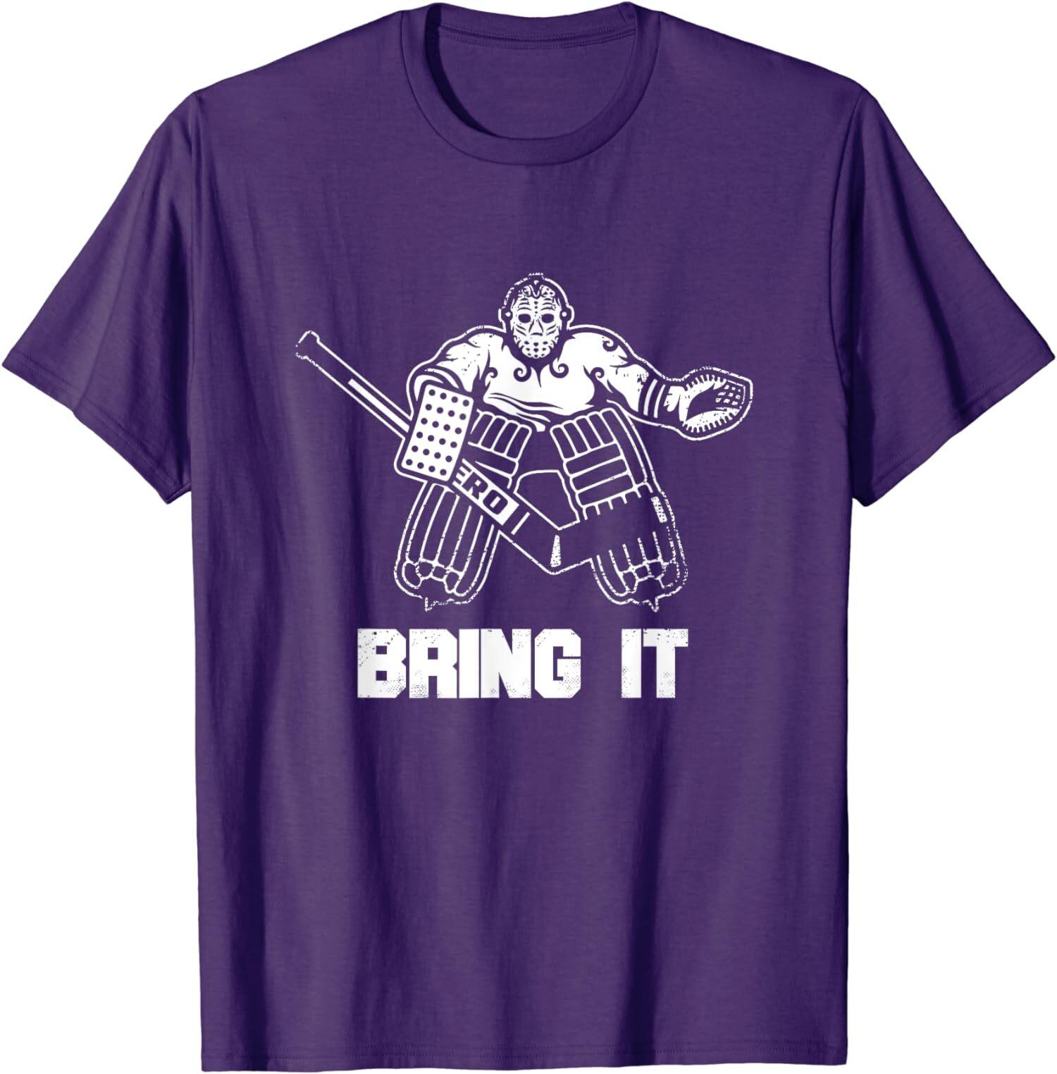 Funny Ice Hockey Player Gift Goalie Apparel Graphic Unisex T-Shirt S разноцветный