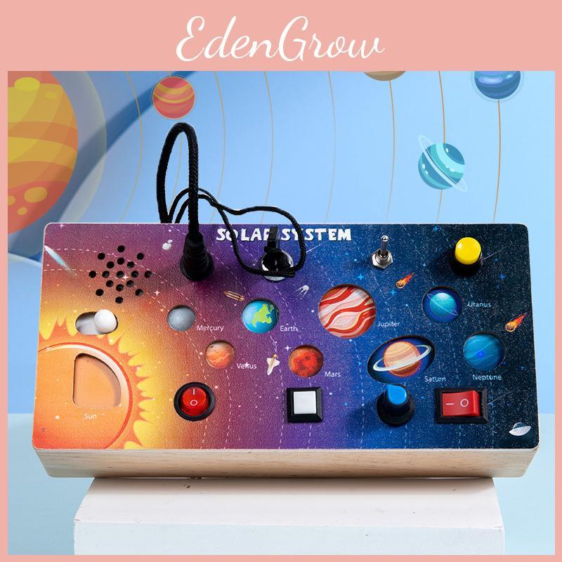 Simulate Solar Wooden System Theme Switch Game Board Children Toy Puzzle