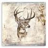 Canvas Print Deer Head Sketch Vintage