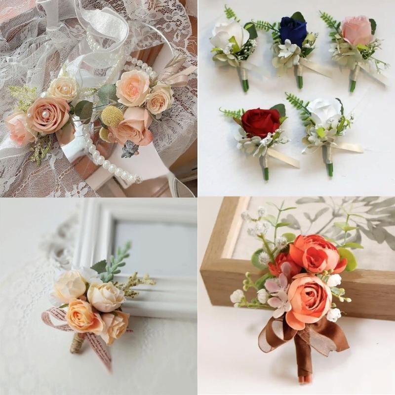 Rose Artificiali Retrò Premium Materiali per Artigianato all'Ingrosso Per Accessori per Capelli da Sposa Centrotavola Design
