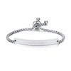 Individuell gravierte Armbänder für kleine Mädchen, personalisierter anti-allergischer Edelstahl-Balken Schmuck für Mädchen und Jungen