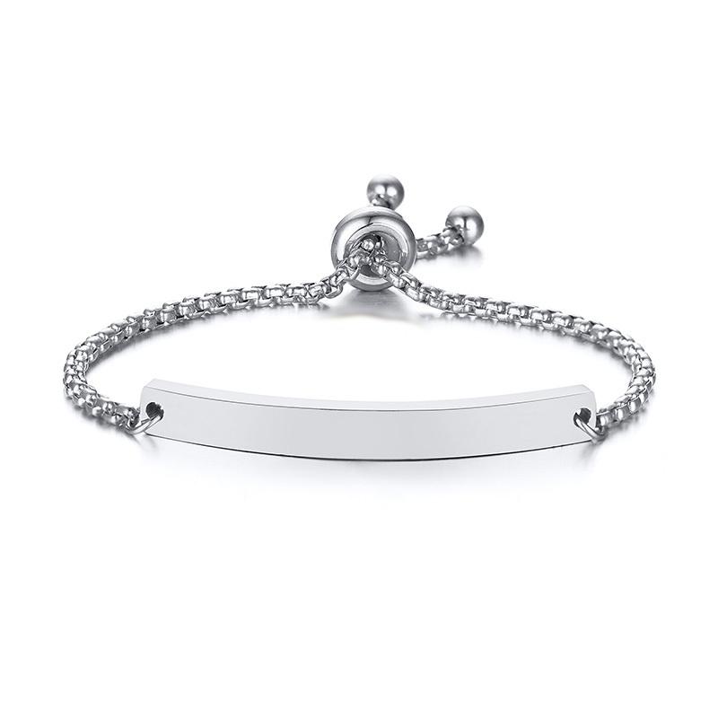 Individuell gravierte Armbänder für kleine Mädchen, personalisierter anti-allergischer Edelstahl-Balken Schmuck für Mädchen und Jungen