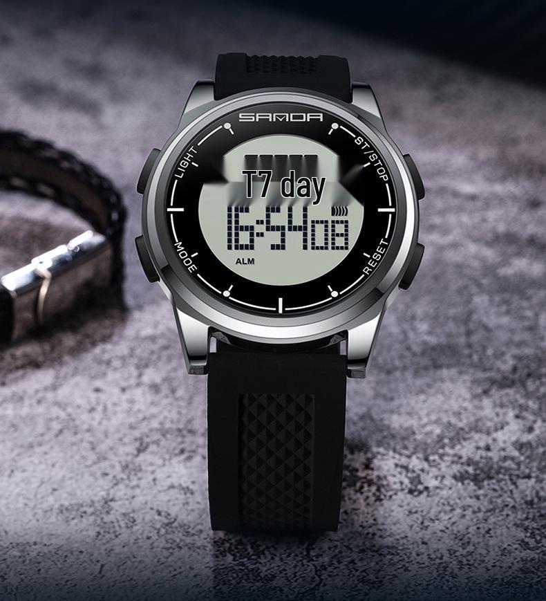 Sanda Luminous Men's Multifunctional Waterproof Digital Watch with Stopwatch and Alarm Clock  