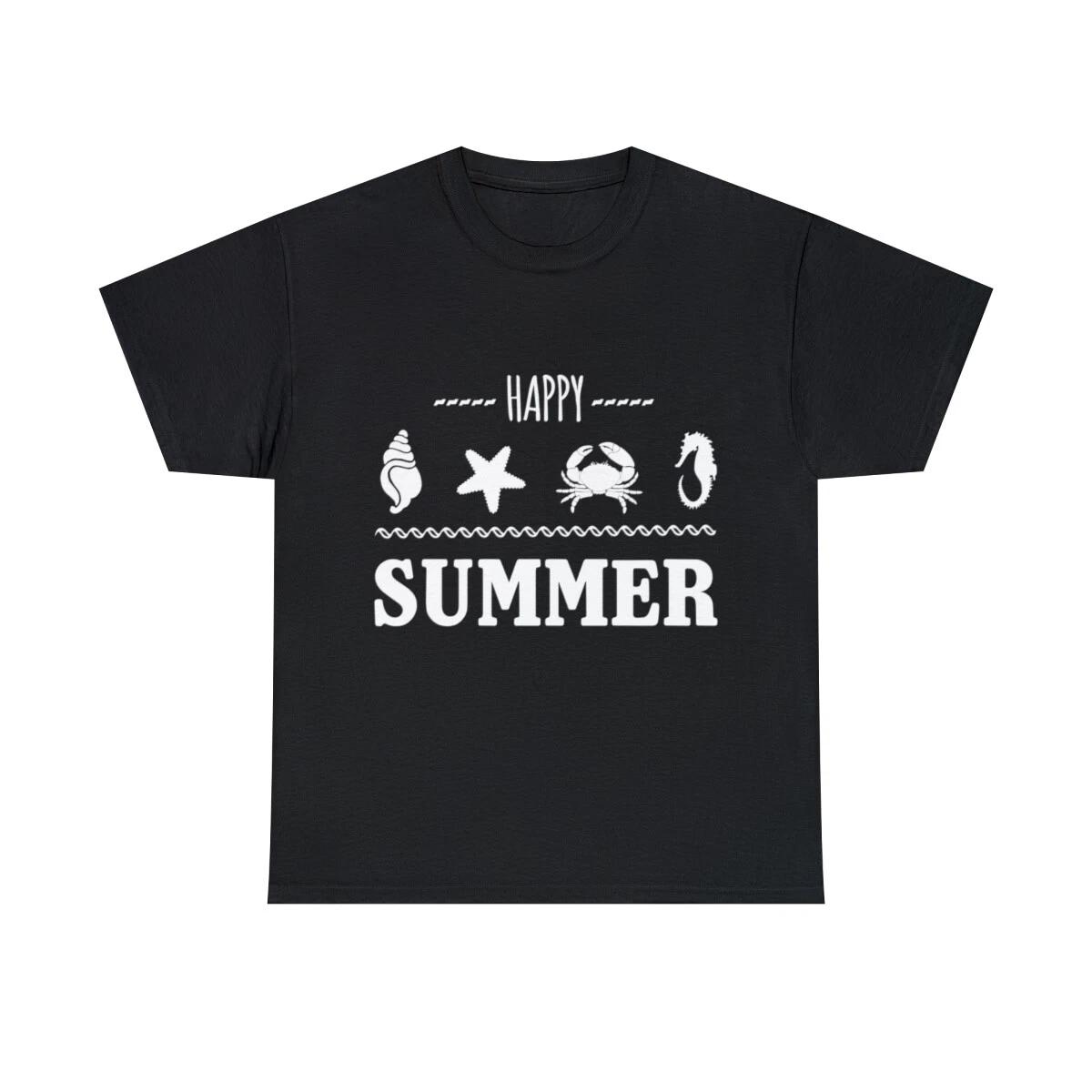 Happy Summer Graphic Tee Shirt, S-5XL XL