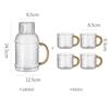 Hammered Glass Water Pitcher with Rope Handle – Heat Resistant, Large Capacity Cold Water Jug Water Botter