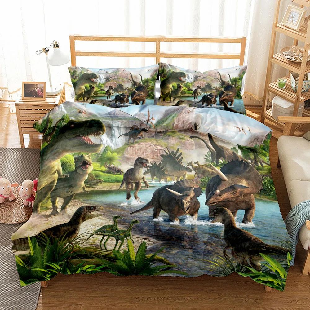 Dinosaurs Underwater Bedding Set without sheet UK Single Double King US Twin Full Queen Size Anime Bed Linen Set