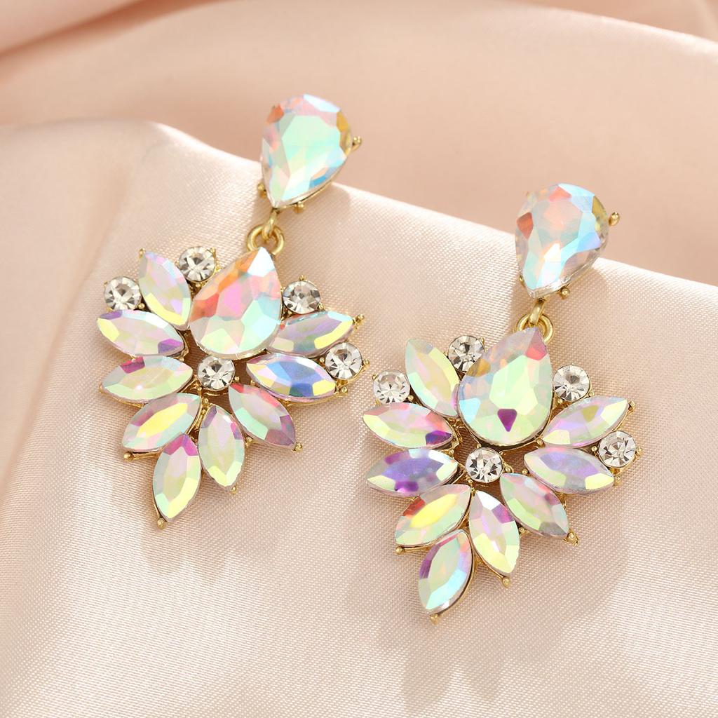 Colorful Earrings, Light Luxury  High-end  Elegant Socialite Earrings  Niche Earrings