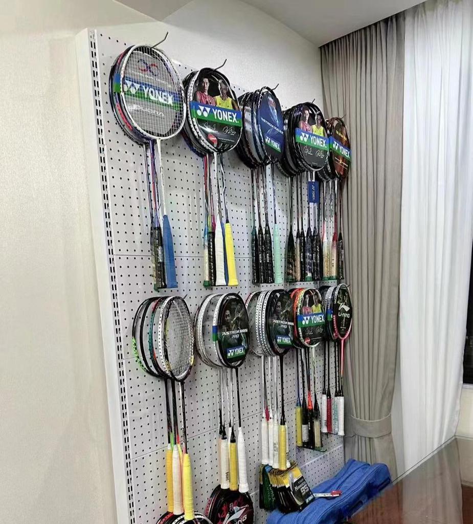 Wall-Mounted Racket Display: Badminton and Tennis Storage Hook