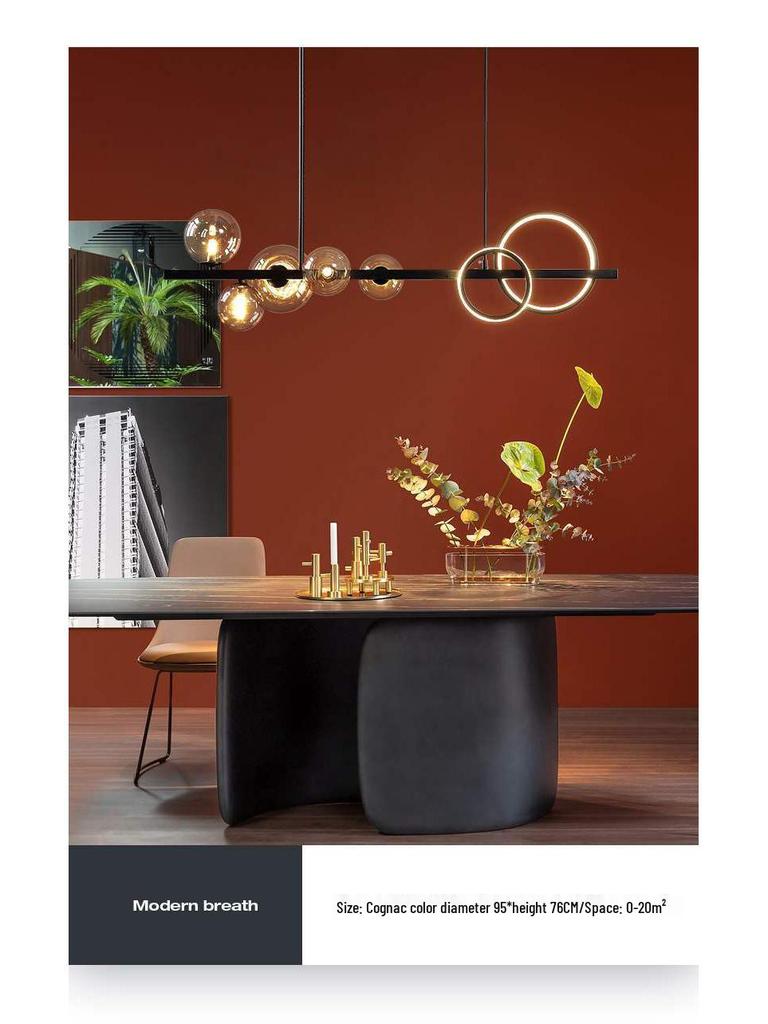 Nordic Modern Minimalist Chandelier - Creative Dining Room Light with Magic Bean Glass Bubbles.