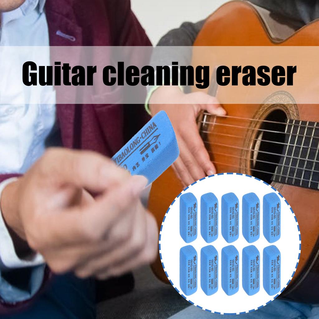 10 st Gitarrrengörare Band Poleringsverktyg Bandpolerande Radergummi Gitarrsträngar Rostborttagningsverktyg Praktiskt Poleringsverktyg