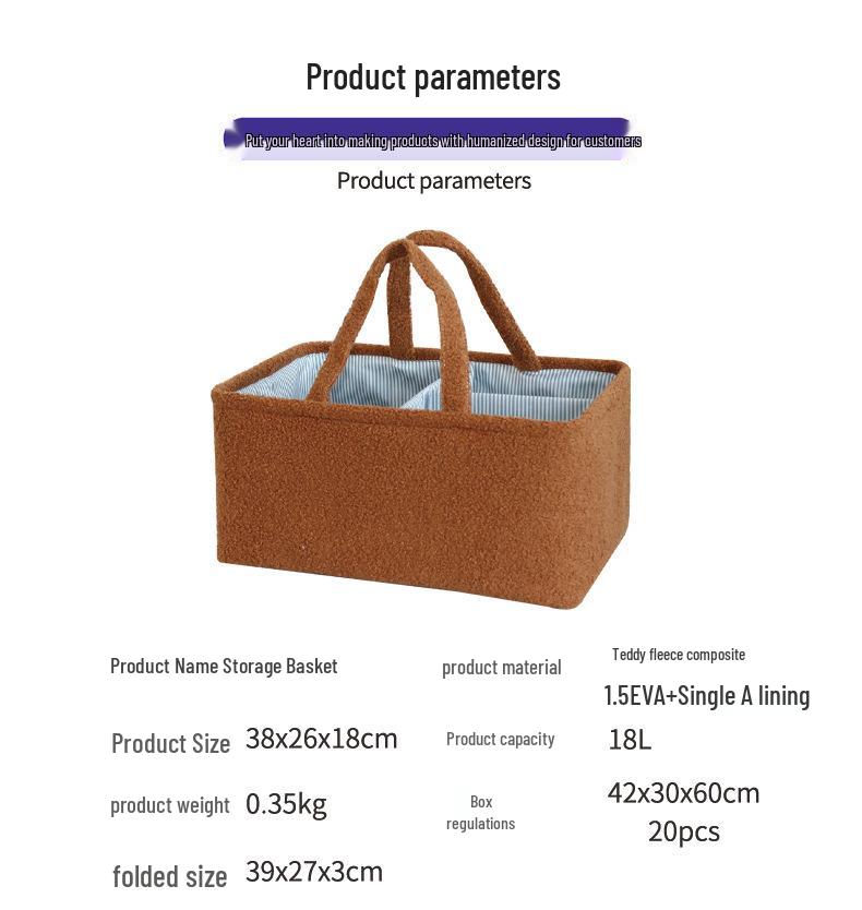 Cross-border Mommy & Baby Diaper and Clothes Storage Basket