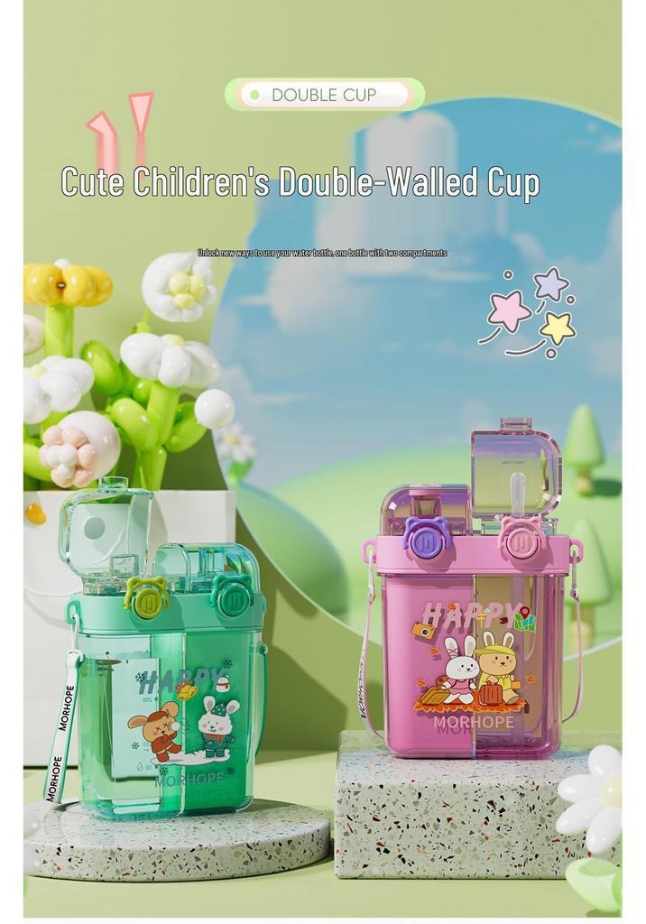 Double-Walled Cute Children's Water Cup - Portable, High-Value Travel Cup for Men & Women
