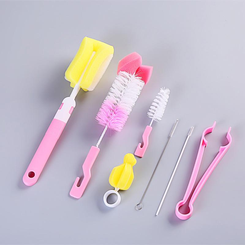 Rotating Sponge Buy 7pcs/Set Baby Bottle Brushes Brush 360 Degree Rotating Head ...