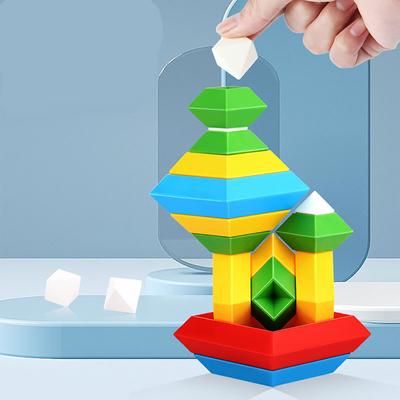 Universalūs piramidės statybiniai kaladėlės, Daugiafunkciniai dalelių statybiniai kaladėlės dėlionės surinkimui, Ankstyvosios vaikystės dėlionės žaislai