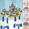 6688-Z Children'S Multi-Functional Particle Building Block Game Table Assembly Puzzle Learning Storage Toy