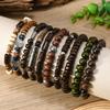 Bohemian Coconut Shell Wood Bead Beaded Elastic Line Men's Bracelet Bracelet