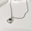 Versatile Black Cat Couple Necklace Pendant – Titanium Steel Hip Hop Style Sweater Chain