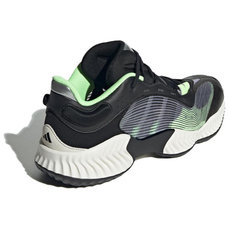 adidas Cushioning Wear-Resistant Low-Top Basketball Shoes Unisex Black Sneakers JH5838