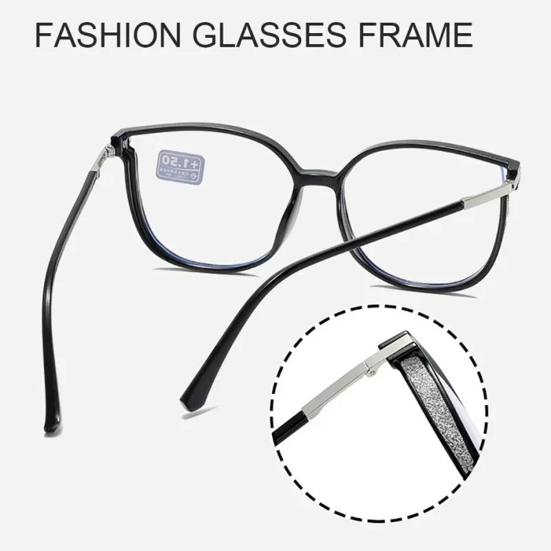 Blue Light Blocking Photochromic Reading Glasses Vintage Round Frame for Women Men Far Sight Eyewear Sunglasses