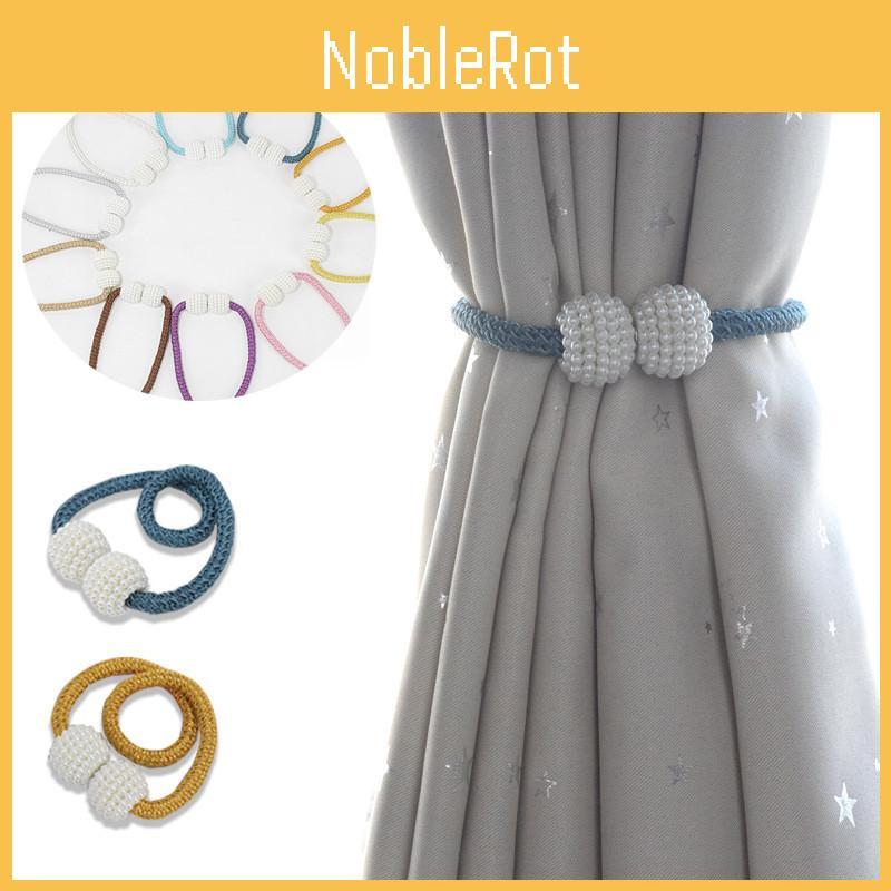 Magnetic Curtain Tiebacks Braided Ball Buckle Punch Free Drapery Clips Holdback