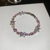 Symphony Starlight~ Super Sparkling Zircon Flower Bracelet Light Luxury High-end Exquisite Bracelet Sweet ins Wind Versatile Jewelry