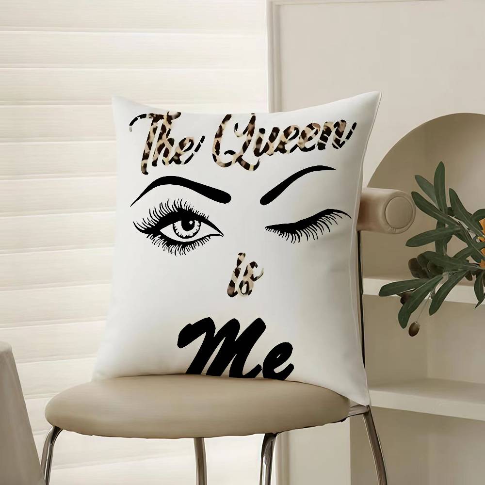 Fashionable Style Handsome Trendy Brands Pillow Case Comfort Sofa Bed Silky Elegant Invisible Zipper Decorative Cushion Cover