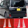 Car LED Rear Fog Lamp Bumper Light Auto Brake+Daylight+Turn Signals Dancing Brake Light, Compatible With Toyota Noah Voxy 80 Series(Red Cover)