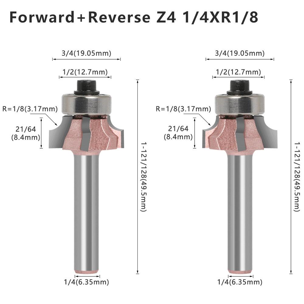 Four-Blade Rounded Corner Knife, Edge Banding Knife, Forward Rotation And Reverse Rotation, Double R Line Knife, Woodworking Decoration Cabinet Door